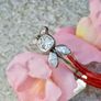 Antique Diamond Cluster Solitaire Ring - Platinum Image 4