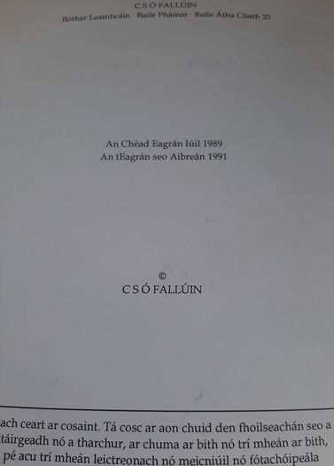 Fallons vintage Gaeilge books