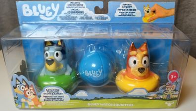 Brand New Bluey Bath Squirters 3Pack (Bluey, Bingo & Ball)  Unopened / Sealed