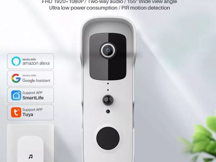 Tuya Smart Video Doorbell Wi-Fi 1080P Video Intercom Door Bell