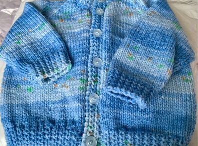 Hand knit Baby Cardigan