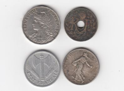 France, 4 x coins (No: 382)