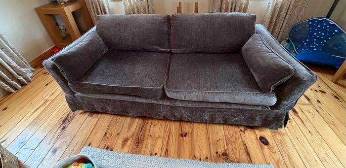 Feather And Down Two Seater Couch And Armchair