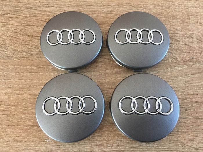 Full Set 60mm Audi Centre Caps -Grey