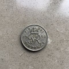 Old English Sixpence 1950