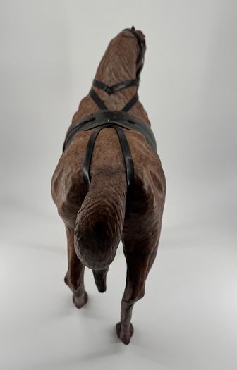 leather horse sculpture