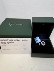 Diamond 950 Platinum AAA Tanzanite & Lab Grown Diamond