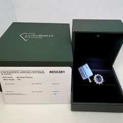 Diamond 950 Platinum AAA Tanzanite & Lab Grown Diamond