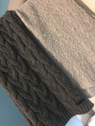 Jack and Jones knit scarf and berskha scarf