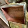 Antique British India Engraved Brass Wood Lined Box 1930s Image 8