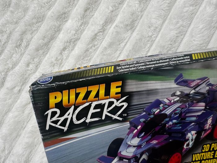 Puzzle Racers 3D Puzzle Car Model Pull Back and Race Purple Damaged Box Please see photos