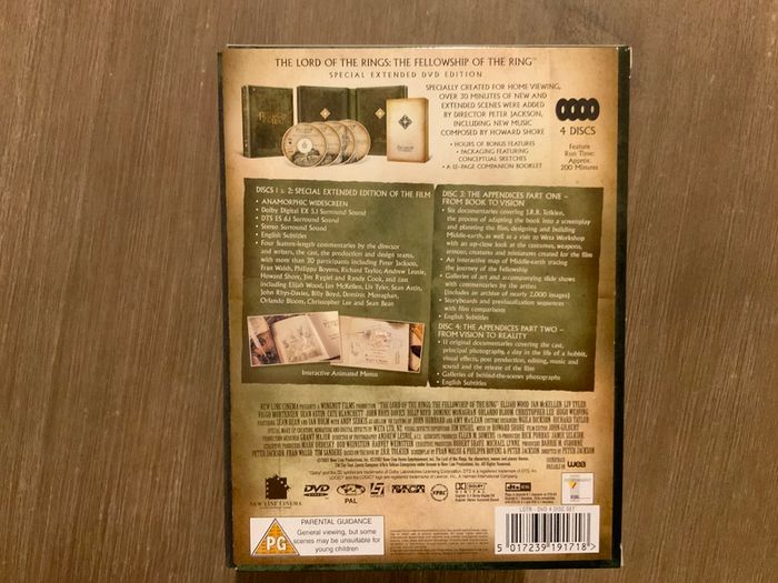 Lord of rings boxset dvds