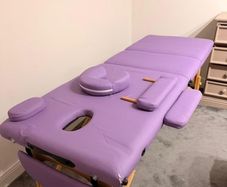 purple massage table