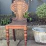 Regency shield back mahogany Hall Chair Image 2