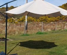garden parasol with weights included.