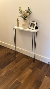 White Slim Hall Table