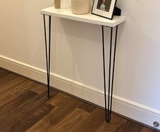 White Slim Hall Table