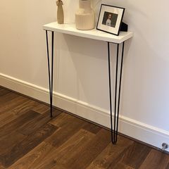 White Slim Hall Table