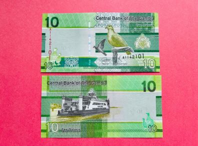 Gambia.  10 Dalasis. 2019  Pick 38a ( Uncirculated )