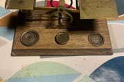 Rare post office scales on oak base