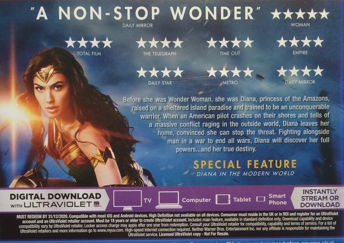 Wonder Woman (DC) [2017] Gal Gadot & Chris Pine [Movie DVD]