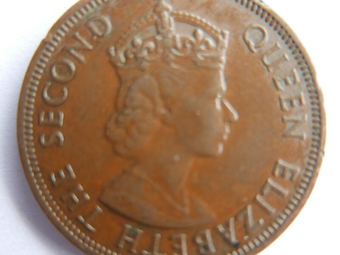 1956 Queen Elizabeth II Cyprus 5 Mils Coin