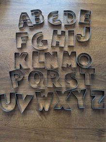 Alphabet cookie cutter