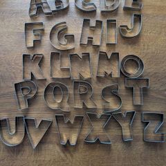 Alphabet cookie cutter