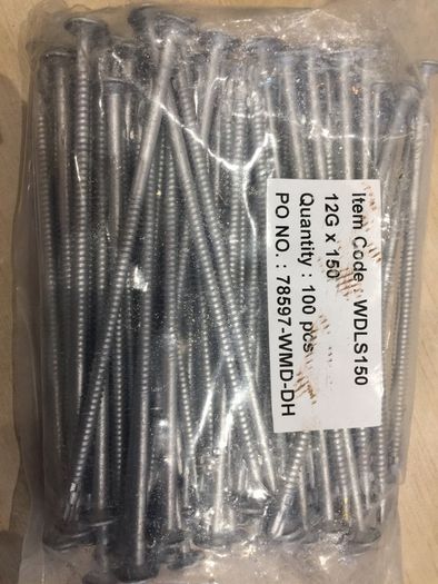 Screws for heavy steel - 150 mm length . 100 pcs.  pack.