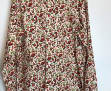 Mens berry print 100% Cotton long sleeve shirt 2XL includes postage