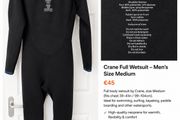 Men's Full Wetsuit (Crane) - Medium