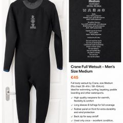 Men's Full Wetsuit (Crane) - Medium