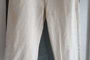 ZARA high waisted straight leg beige jeans with frayed hems Sz 40 EU (Fit 12 UK) - Bnwot Rrp 39.99