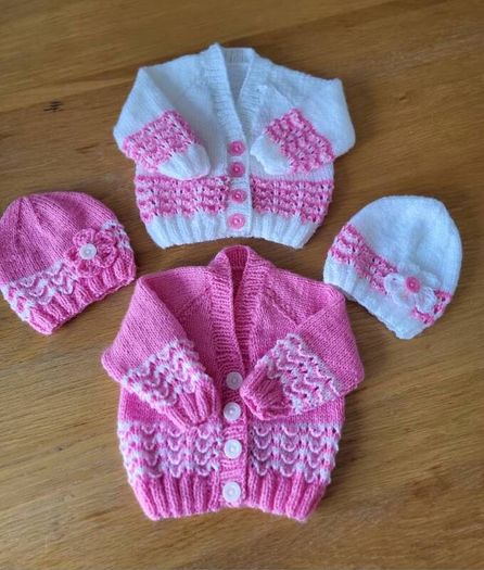 Handknit Baby Cardigans and blankets