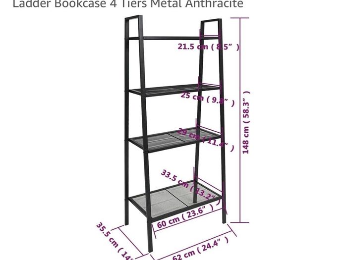 Shelf 4 Tiers Metal Ladder