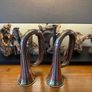 Pair of Copper British Military Bugles Image 3