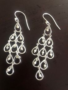 Sterling silver earrings with pearls