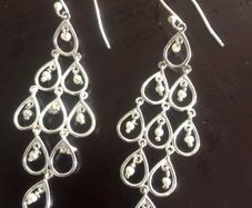 Sterling silver earrings with pearls