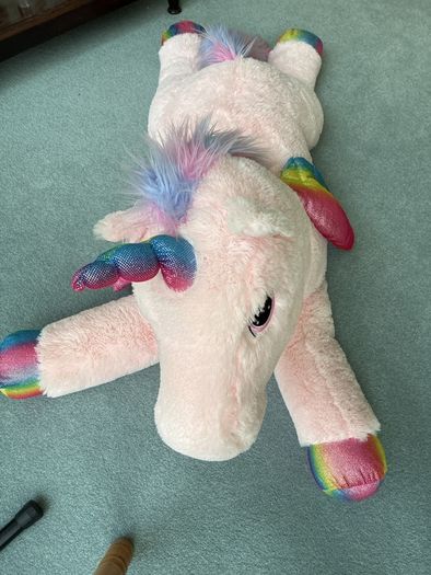 Pink unicorn teddy