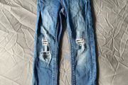 Name it distressed jeans, slim fit with adjustable waist, 110cm, 4-5 years