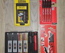 Milwaukee Fastback Utility Knife, Carpenters pencil set, Markers & 50 Blade pack