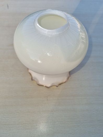 Vintage lamp shade made of white opaline glass