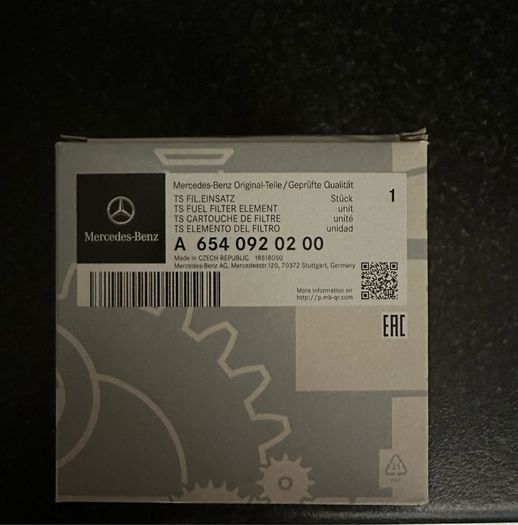 Genuine Mercedes-Benz Fuel Filter - OM654 - New