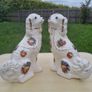 Pair of ceramic Staffordshire Spaniel dogs Image 7