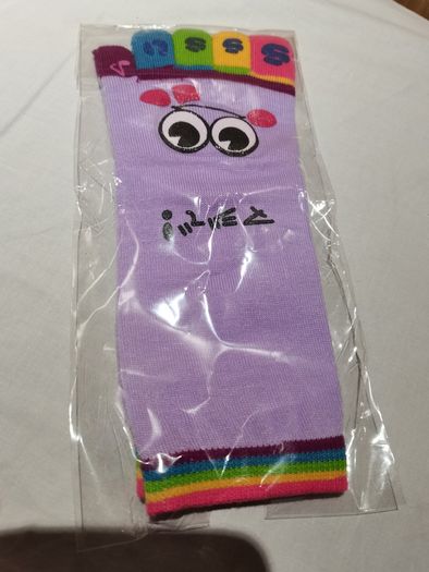 cartoon print toe socks, colorful five finger sports socks