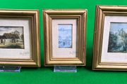 vintage set of three wall art