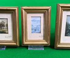 vintage set of three wall art