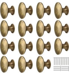 15PCS 30MM Vintage Bronze Style Round Knobs Drawers Knobs Furniture Knobs