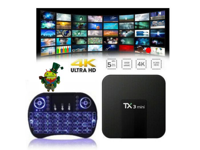 LIGHT IN THE DARK 2.4GHz Wireless Airmouse Keyboard Remote for Android TV Box Mini PC
