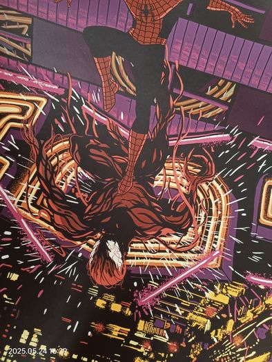 Spider-Man Vs Carnage Marvel Screen Print by Raid71 Poster
